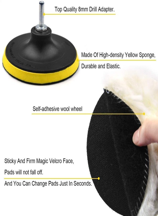 DIY Crafts Density Felt Pad Only For Your Kit Polishing Drill Buffing Felt Pads Waxing Sealing Glaze Finishing Glass Scrach Remover (Density Felt Pad Only) (2x, 4"inch Density Felt Pad Only) - Image 5